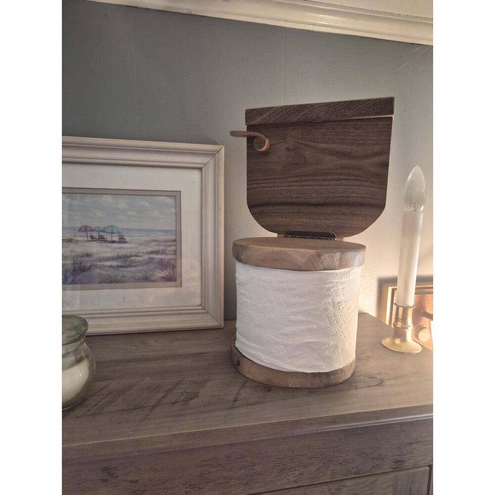 Handcrafted Walnut Toilet Paper Holder